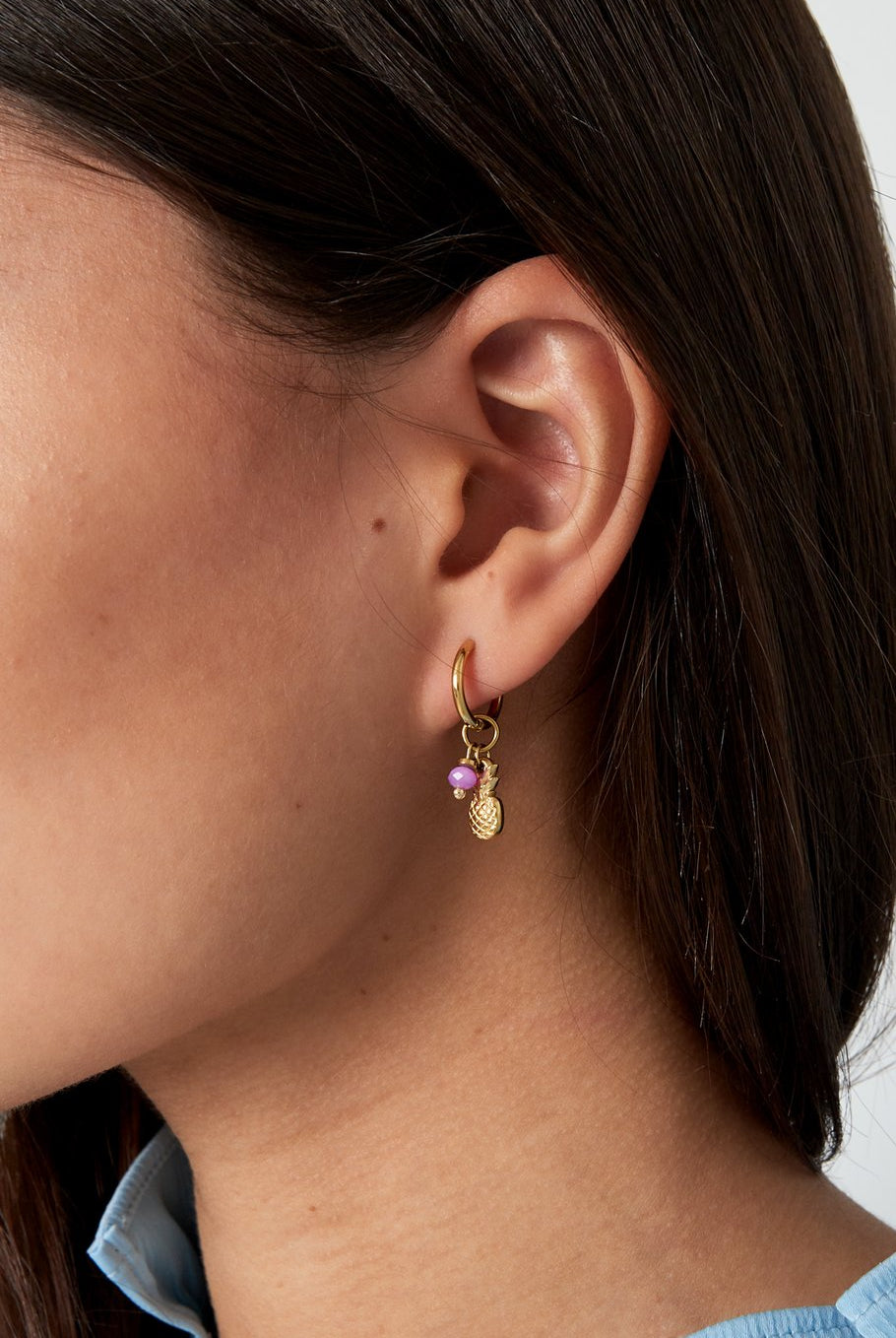 oorbellen met kleine ananasjes