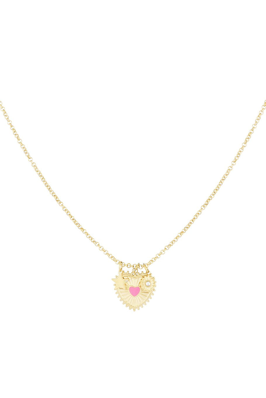 gold plated ketting met hart