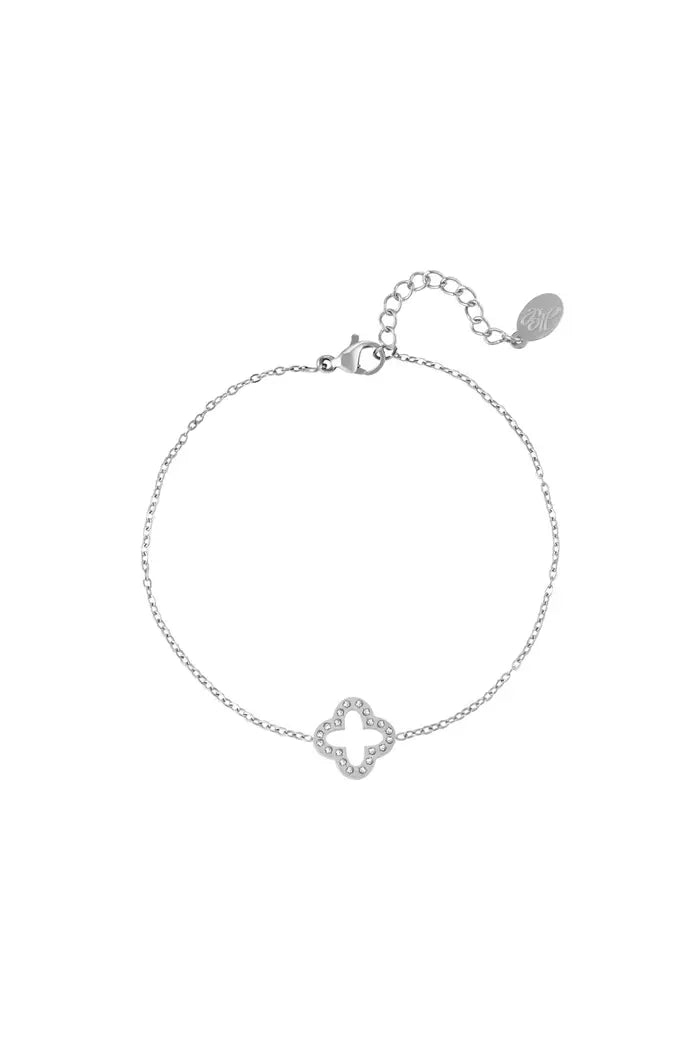 zilveren klaver armband