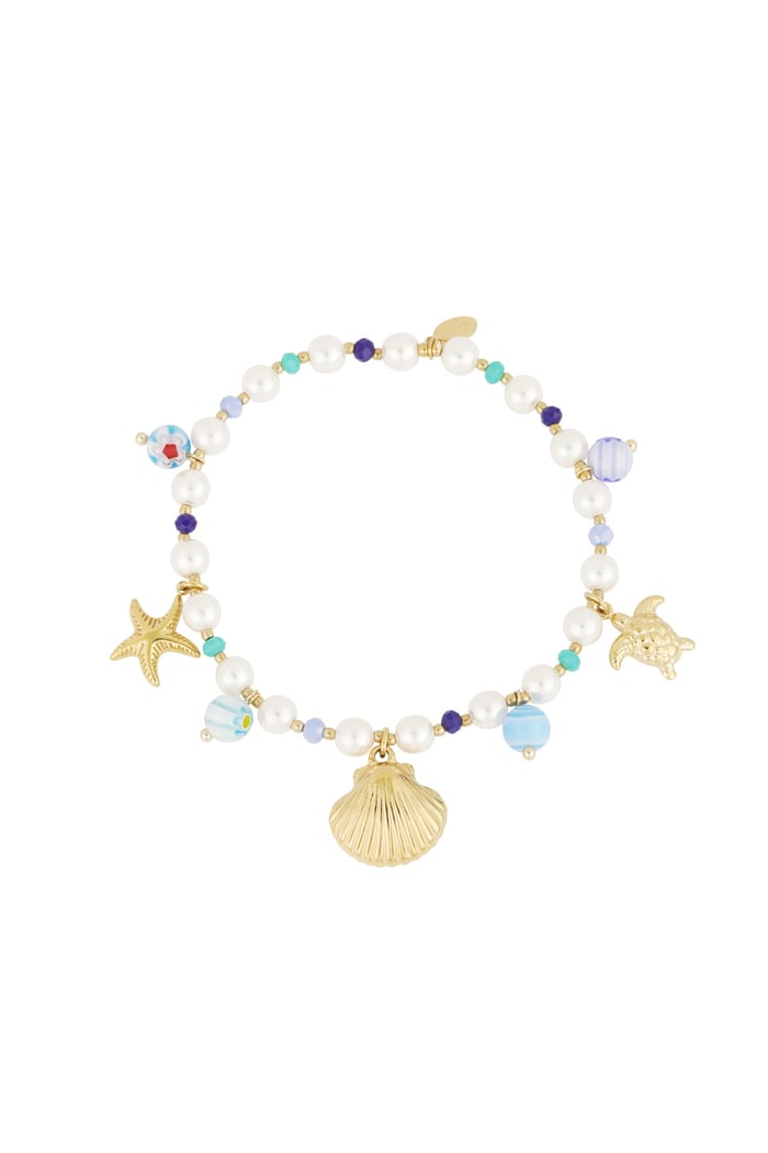 armband met blauwe kralen