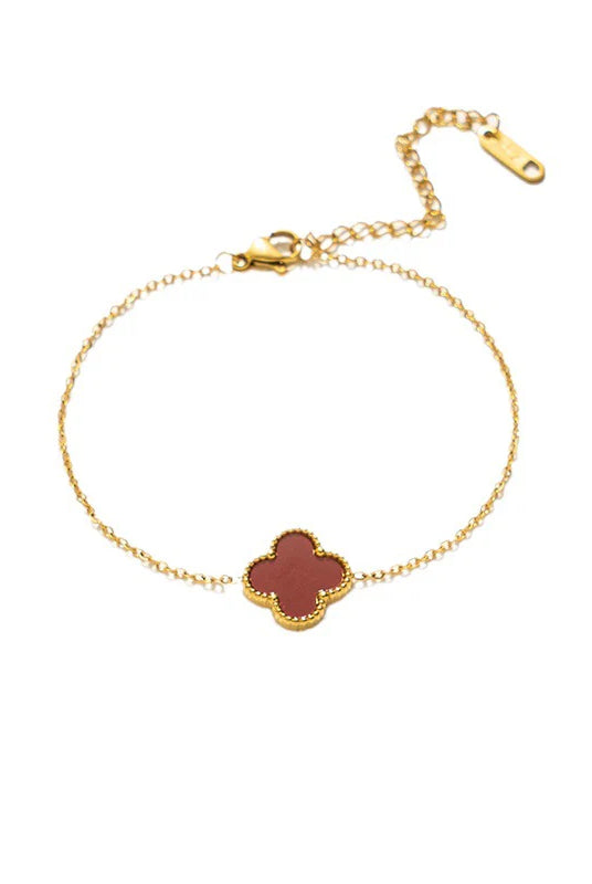 gold plagted clover armband
