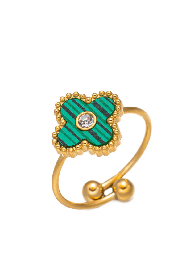 klaver ring van Cleef in het groen