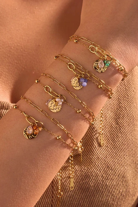 bedel armband met natuursteen