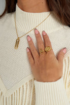 ring met zorkonia steentjes
