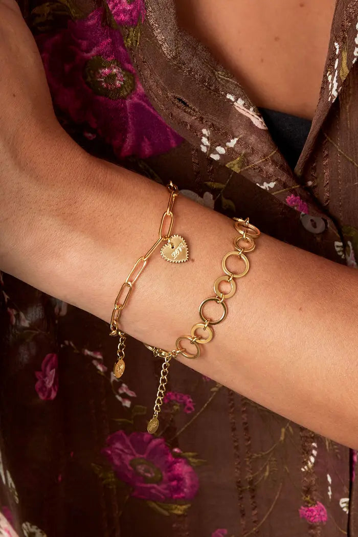nikkelvrije link armband met bedel