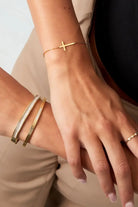 Yehwang gold plated arband met kruis