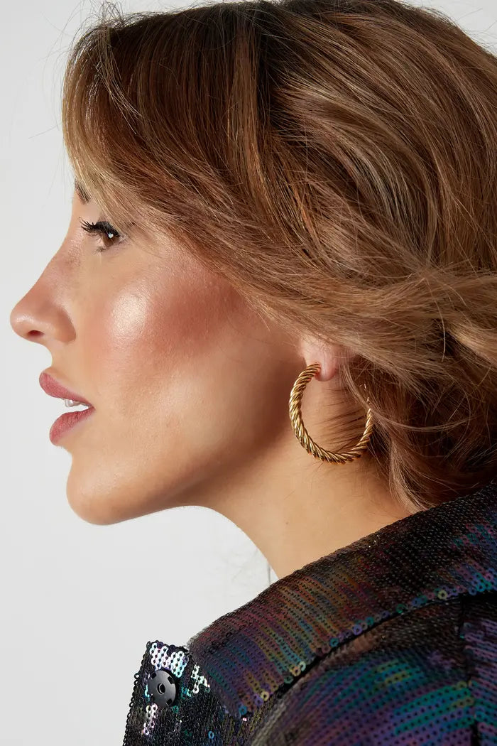 classic hoops oorbellen gold plated