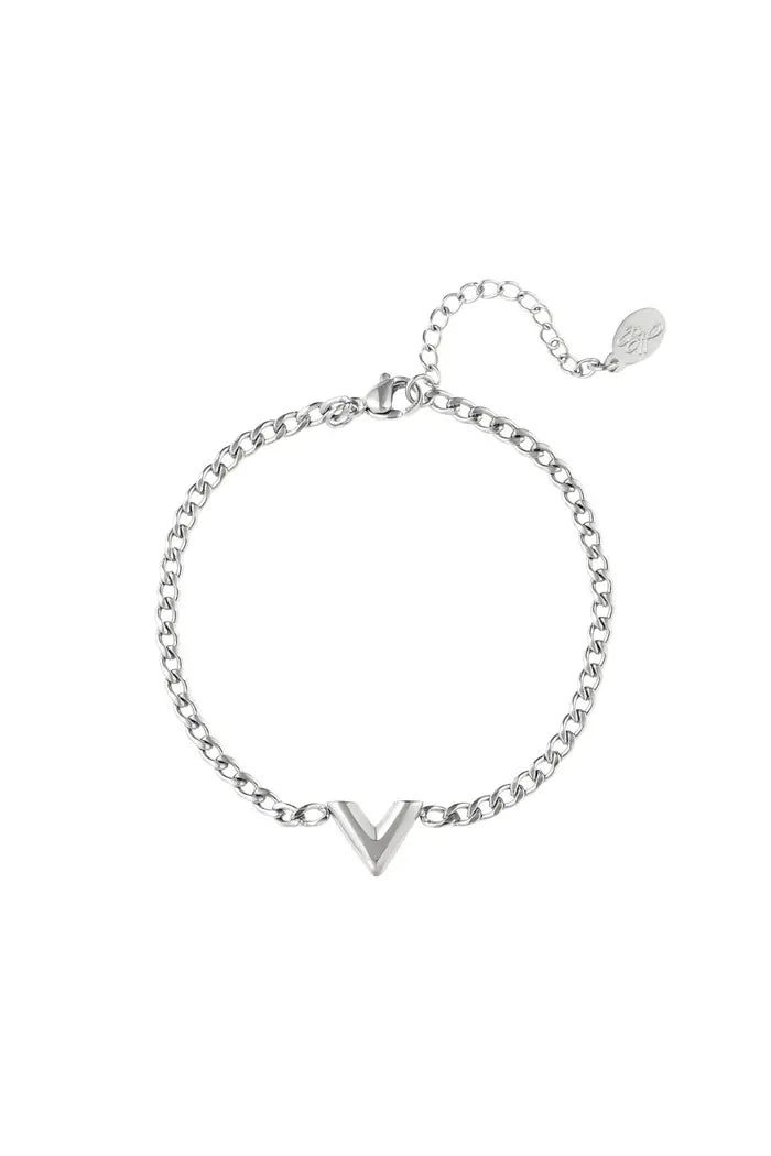 zilver V armband