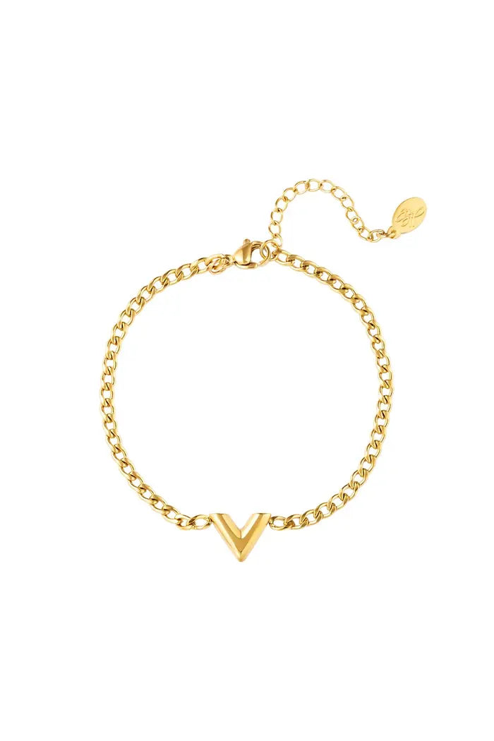 armband met letter V