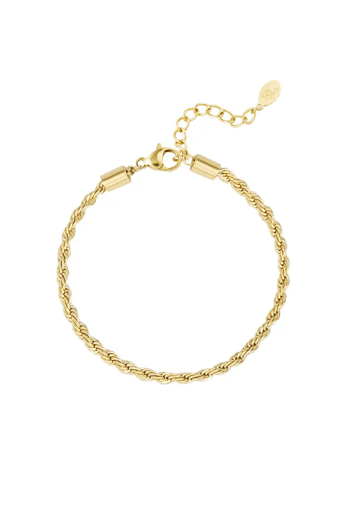 Gold plated jasseron armband