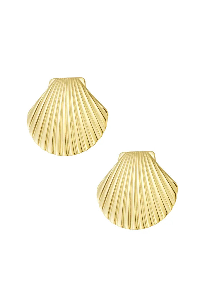 Shell statement earrings hotsell