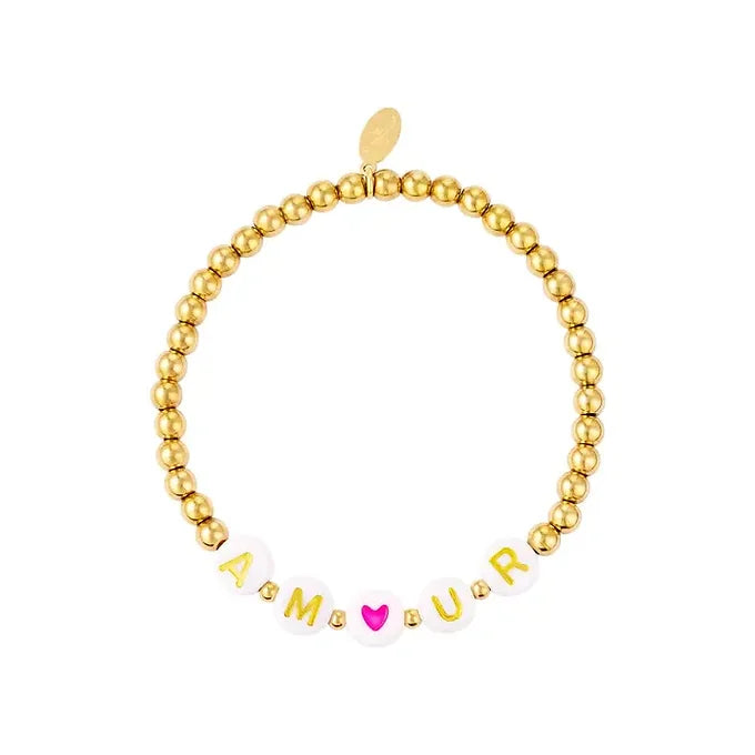bedel armband met de kralen amour