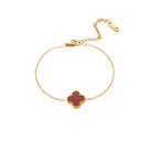 gold plagted clover armband