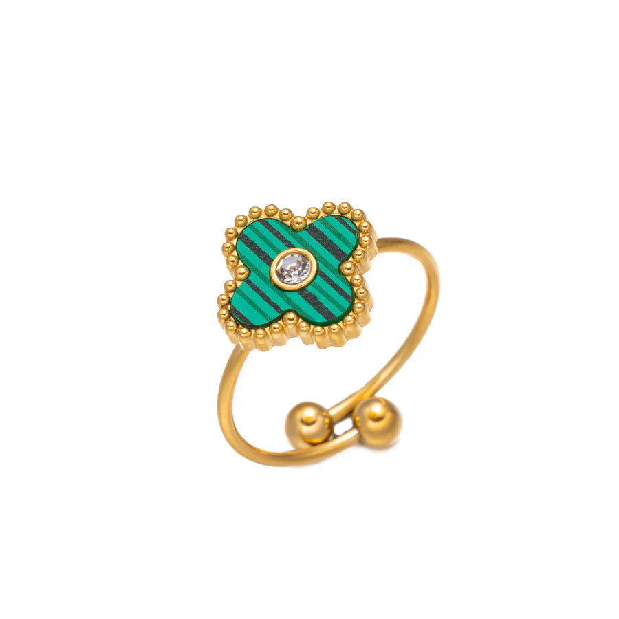 klaver ring van Cleef in het groen